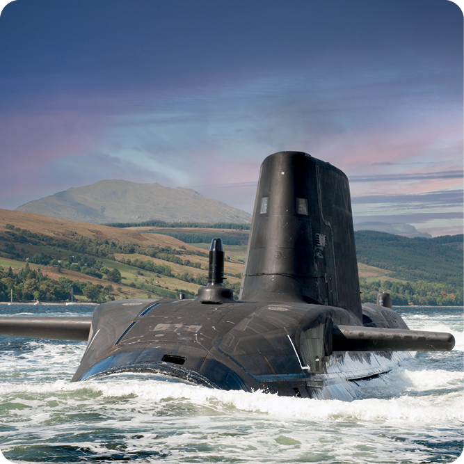 submarine in the sea